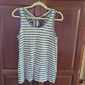 Market & Spruce striped tank with neck tie detail. Size M